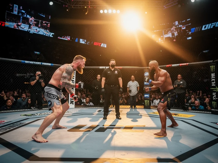 Conor McGregor in UFC octagon stance preparing for potential 2026 comeback fight