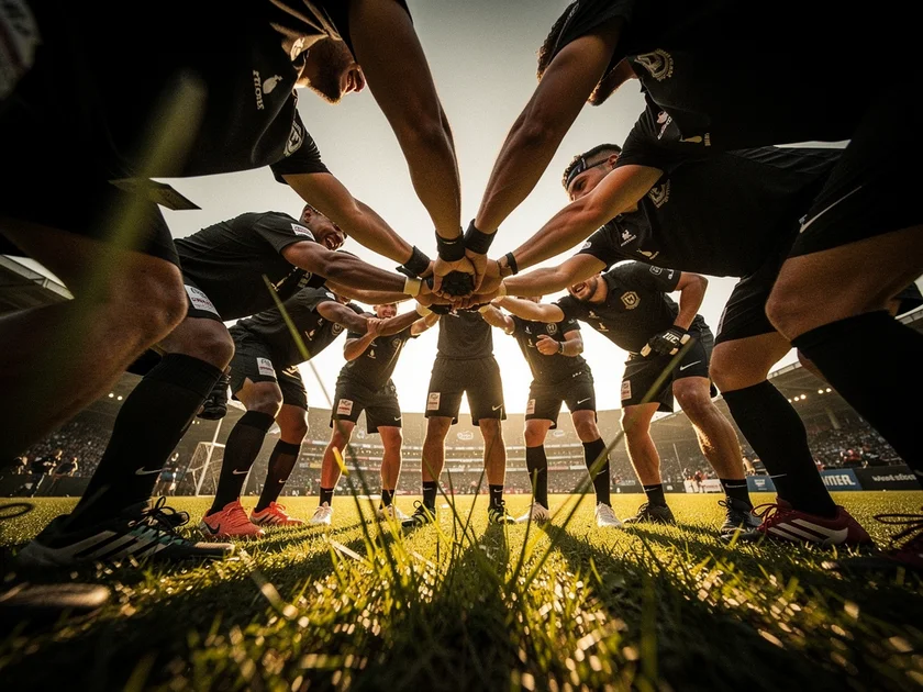 Ilia Topuria raises UFC featherweight championship belt after knockout victory in 2024