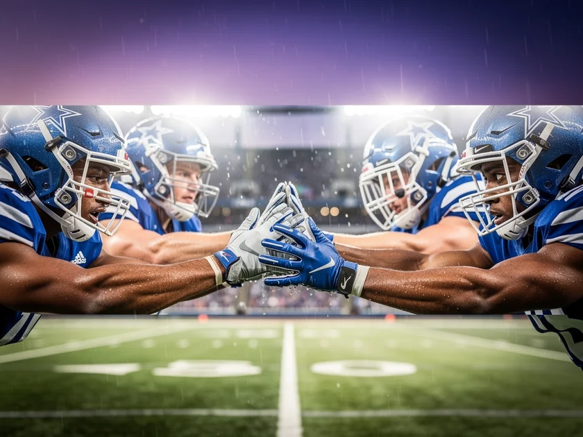 Justin Gaethje celebrating a knockout win inside the UFC octagon at a major event