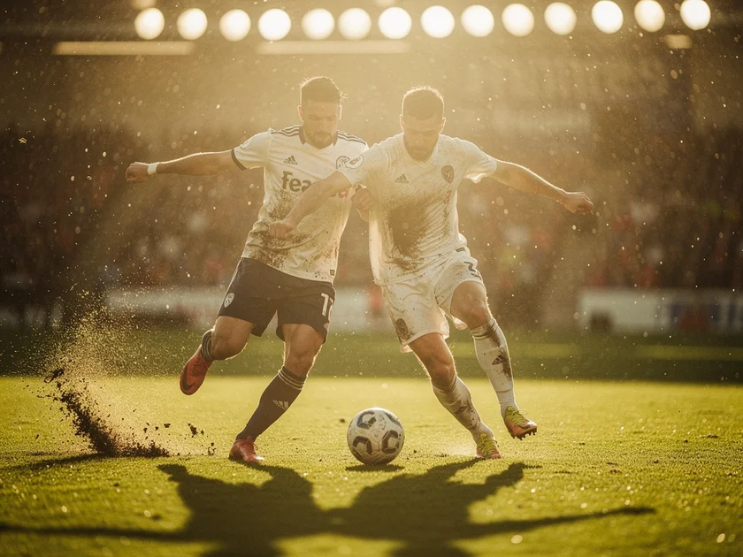 Manchester United players celebrating a Premier League win in their Champions League Qualification push 2026