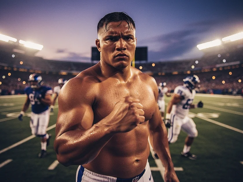 Tom Aspinall holding the interim UFC heavyweight title belt after his knockout victory