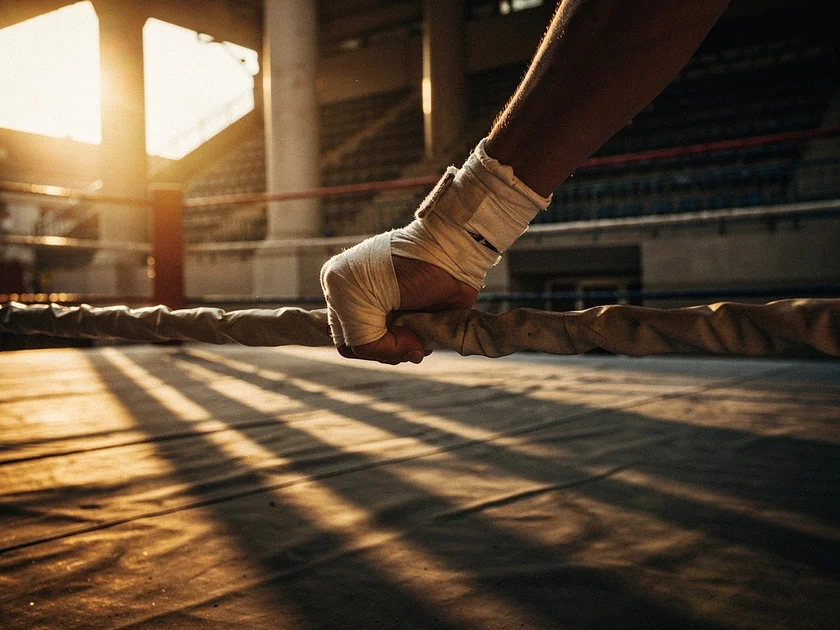 Zuffa Boxing 05 fight card poster highlighting UFC Featherweight Division bouts on April 5