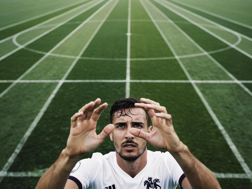 William Saliba in Arsenal kit defending during a Premier League match at the Emirates Stadium in 202