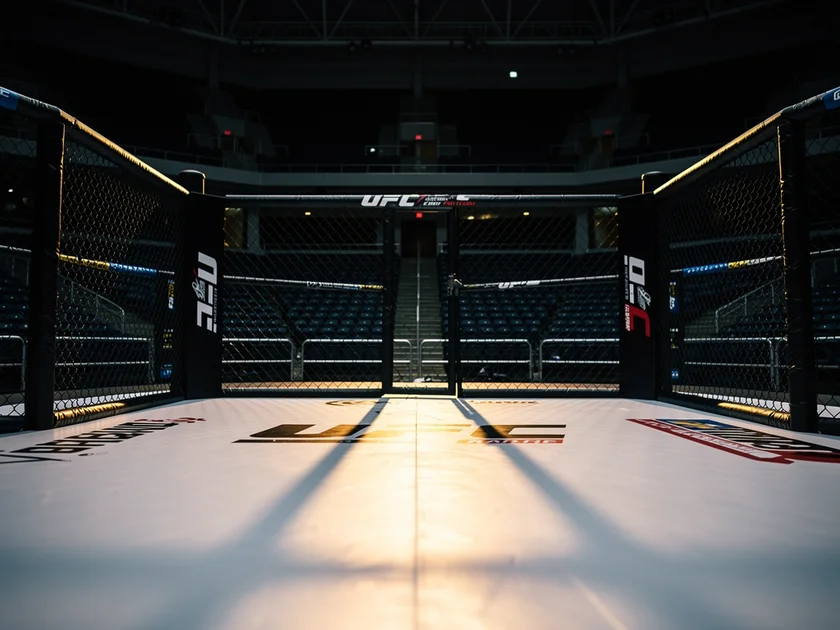 UFC Heavyweight Division contenders square off inside the octagon at a 2026 UFC Fight Night event