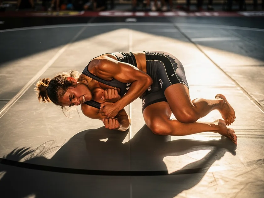 Aurelie Le Vern defends UFC Women's Division featherweight title at UFC BJJ 7 in Las Vegas